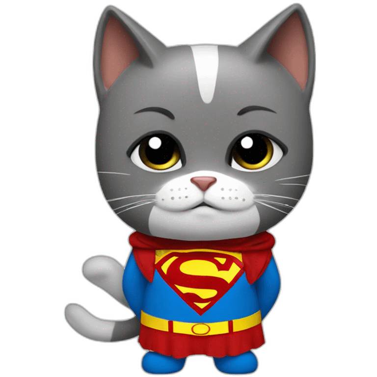 Un chat Superman triste emoji