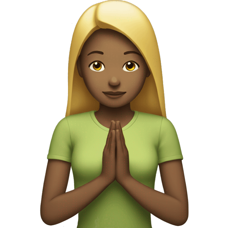 create girl praying emoji