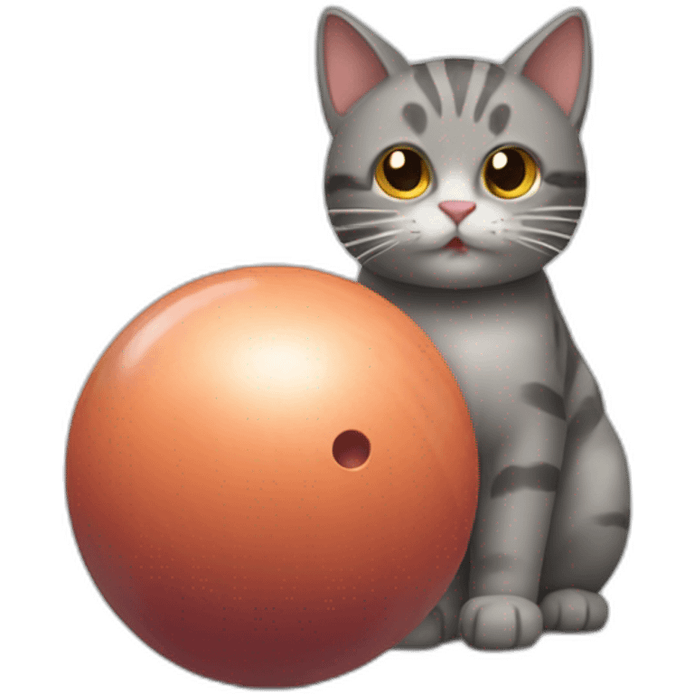 Cat-with-bowling-ball emoji