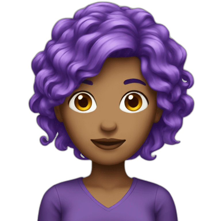 Purple hair women  emoji