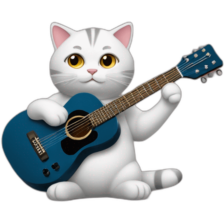 gatito con guitarra emoji