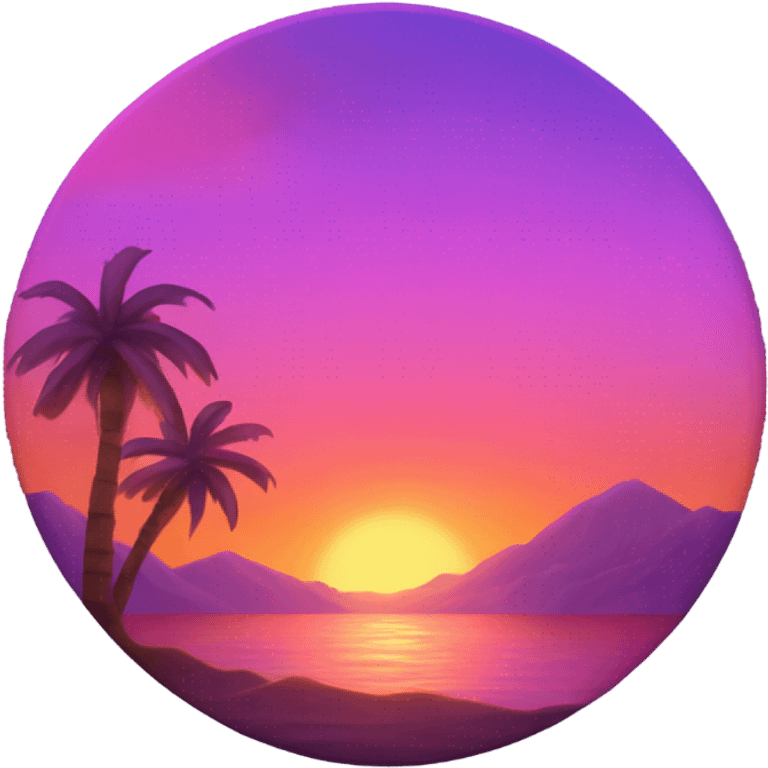 A gorgeous sunset landscape emoji