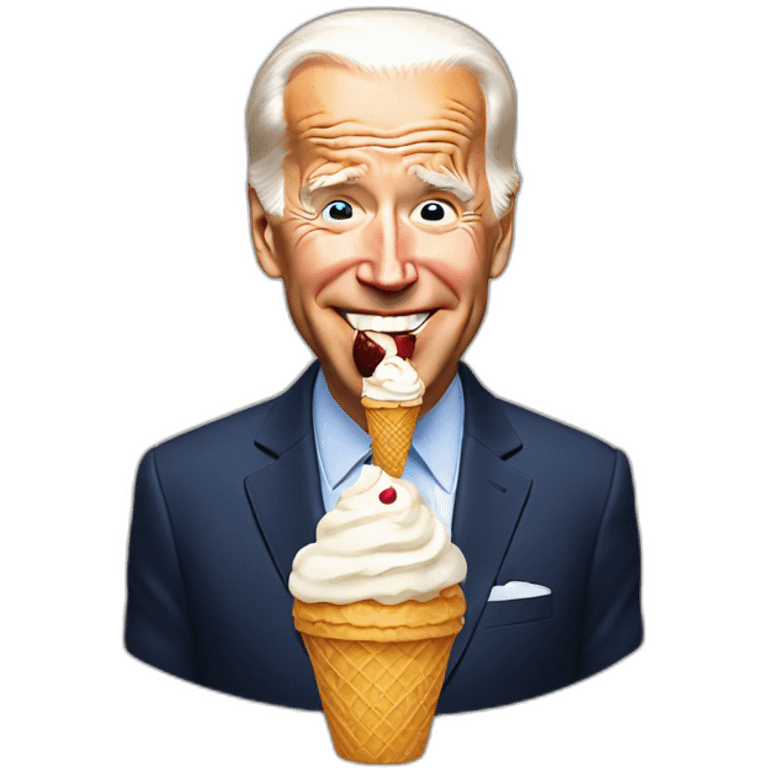 joe biden eating ice cream  emoji