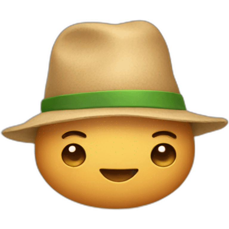 Chickpea with a hat emoji