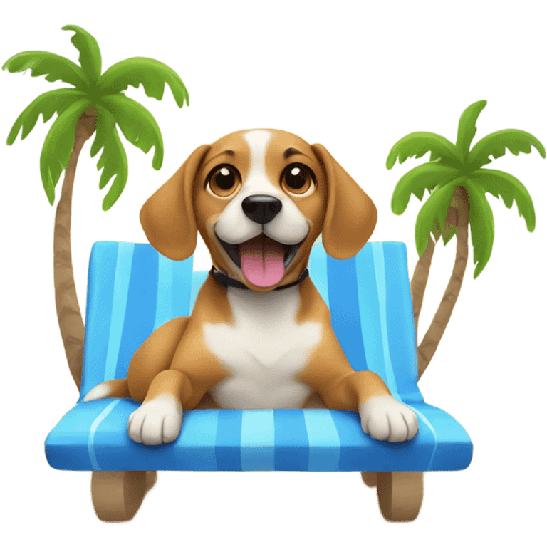 Dog on vacation  emoji