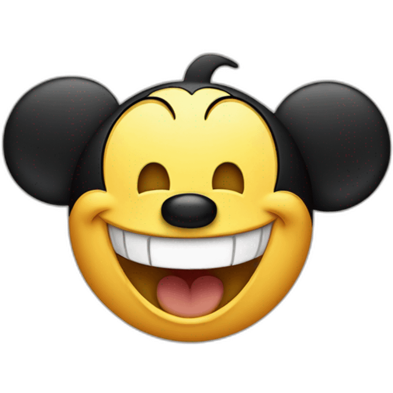 Mickey Mouse laughing emoji