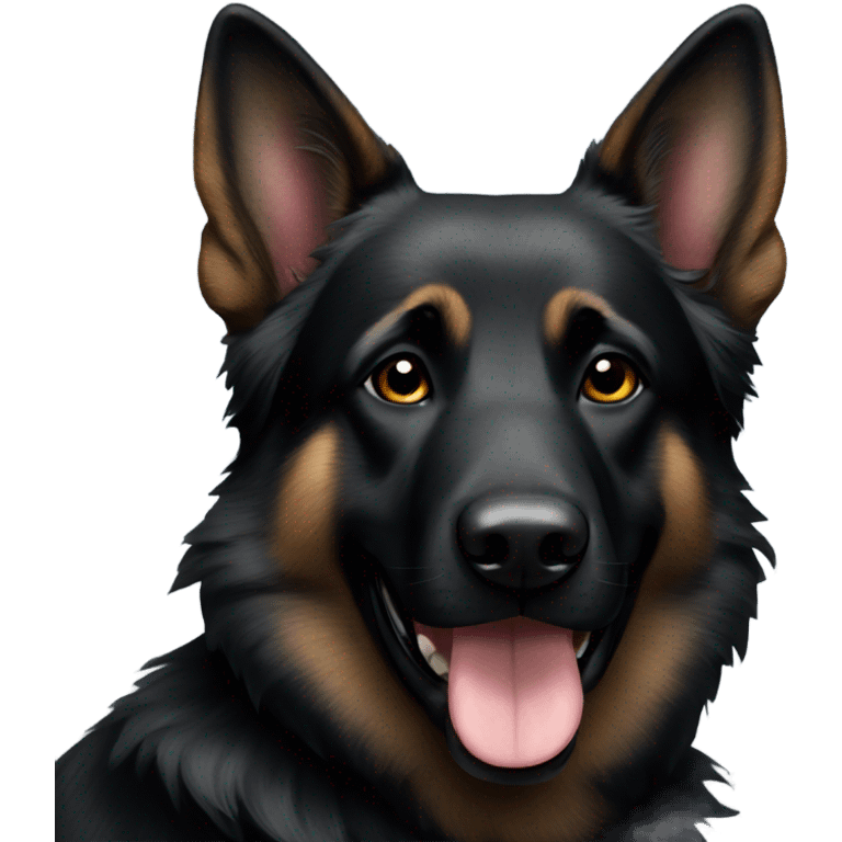 Mostly black German shepard emoji