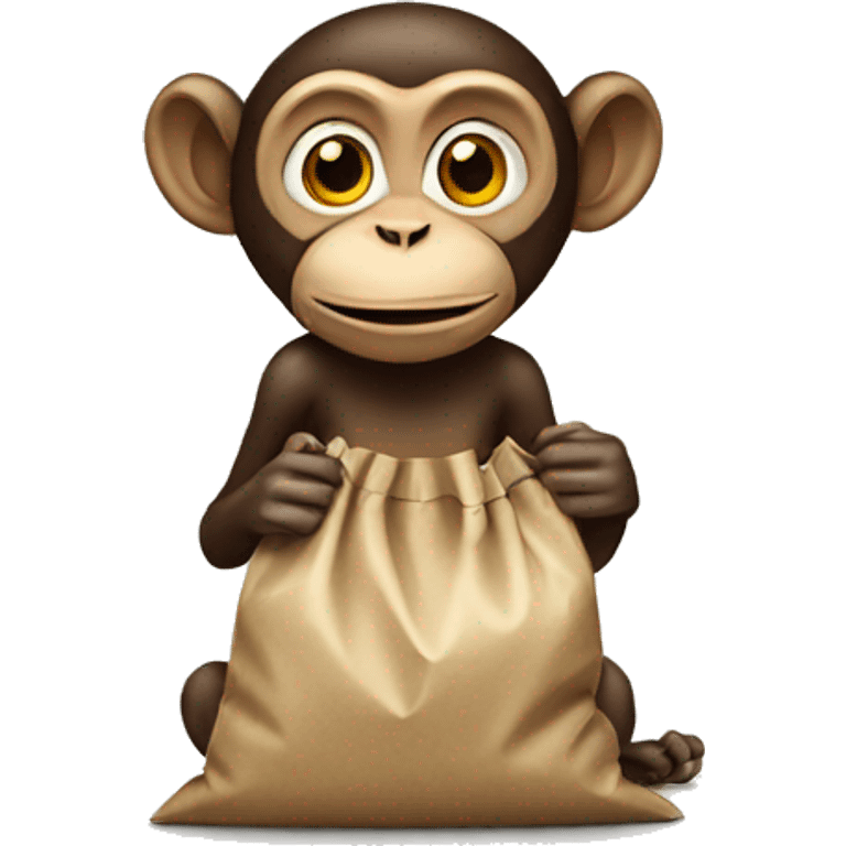 Monkey with a empty bag  emoji