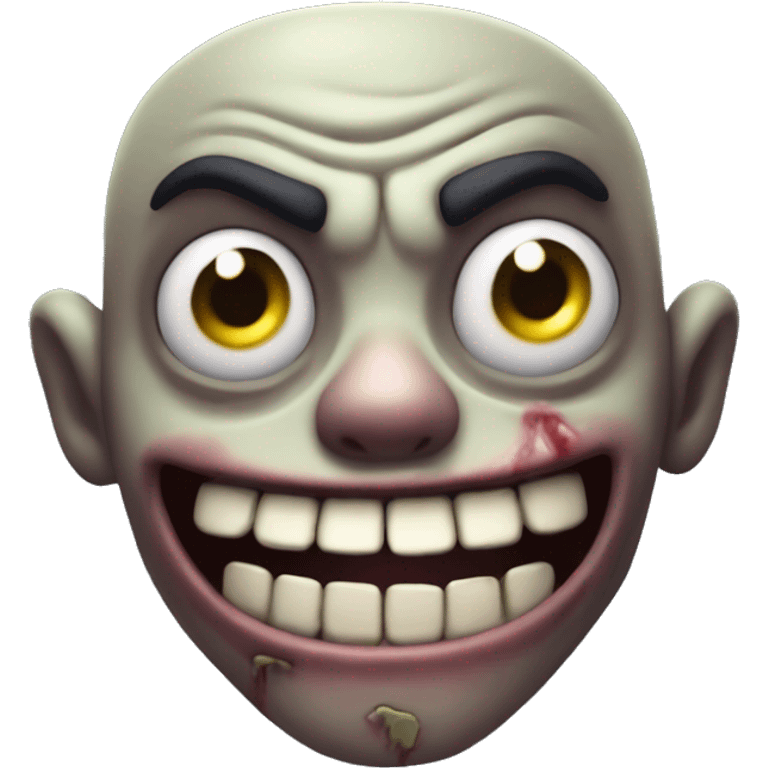 CARA DE ZOMBIE PVZ SONRIENTE CON  UN DIENTE emoji