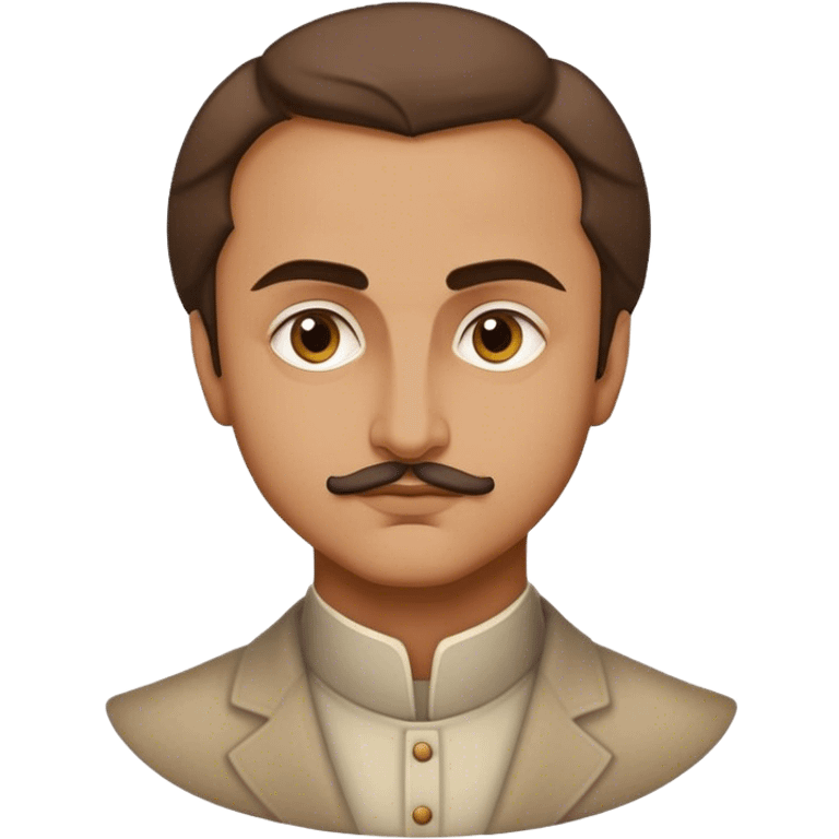 Cinematic Realistic Khalil Gibran Portrait Emoji, depicted as a poetic visionary with gentle thoughtful eyes in classic attire, rendered with soft textures and warm ethereal lighting that captures his literary spirit. emoji