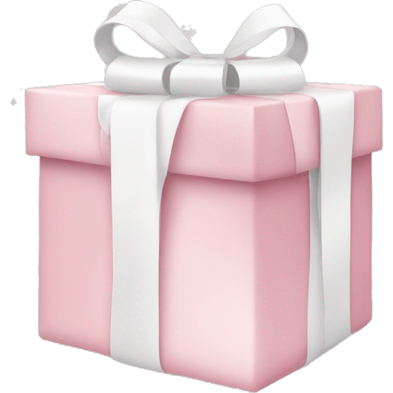 Light pink Christmas gifts under a white Christmas tree  emoji