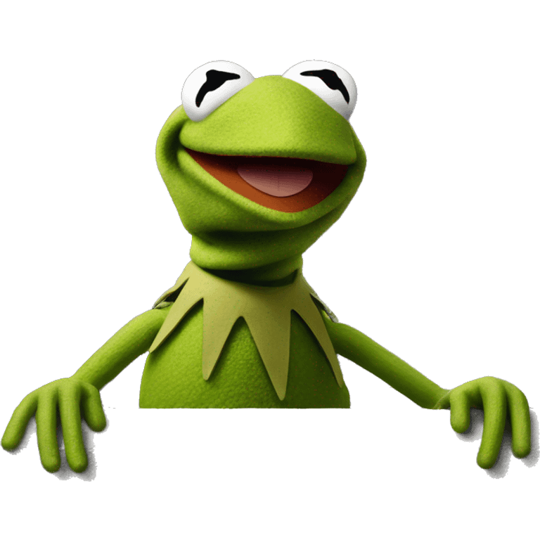 Kermit the frog at the ground zero emoji