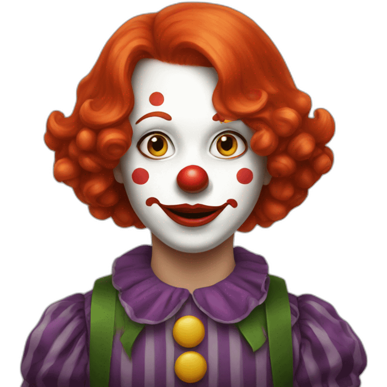 Redhead clown emoji