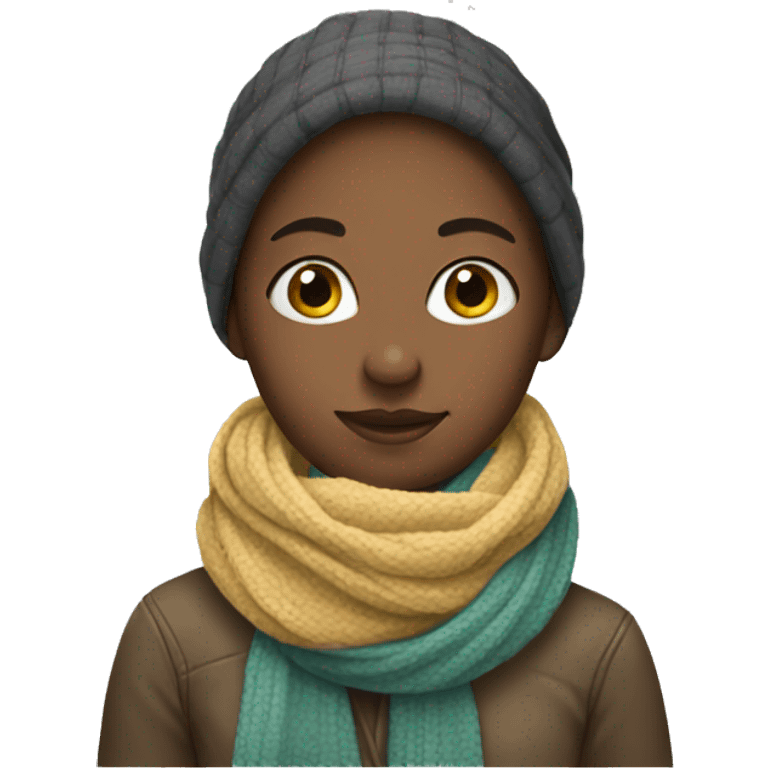 girl wearing a scarf  emoji