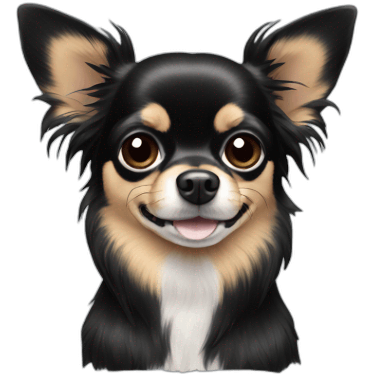 black long hair chihuahua emoji