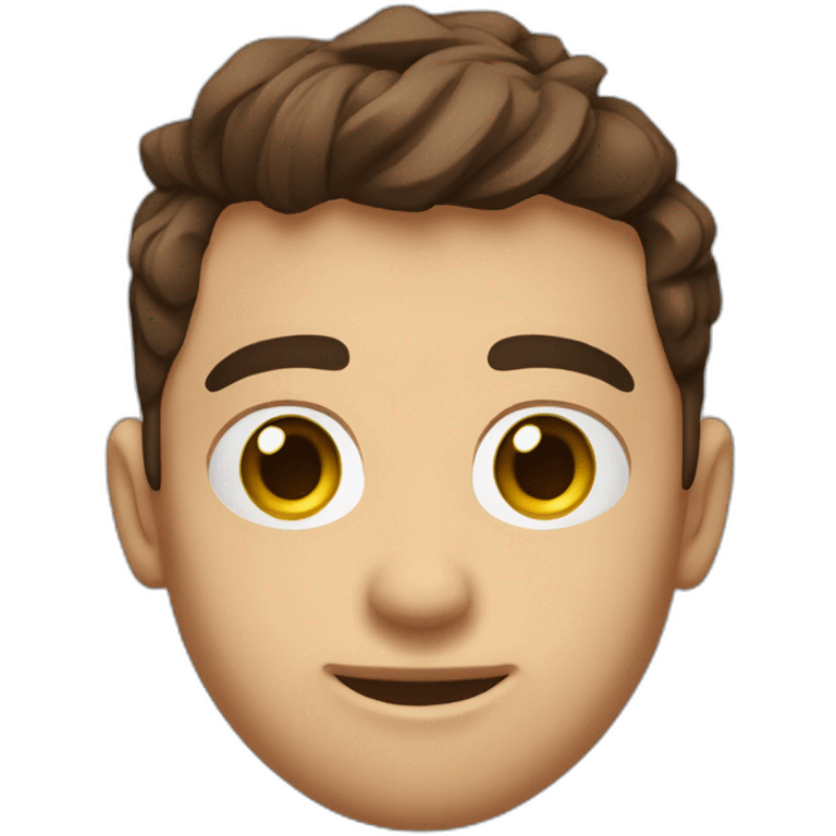 Chico gamer moreno con ojos marrones emoji