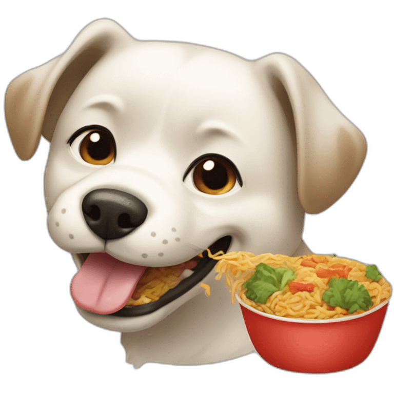 dog eat viet food emoji