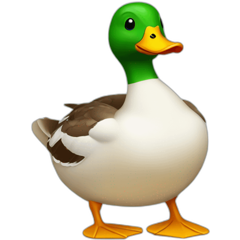 A duck with a shell emoji