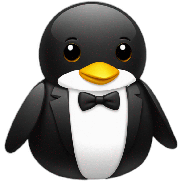 Linux tux using windows emoji