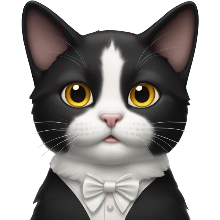 Tuxedo cat emoji