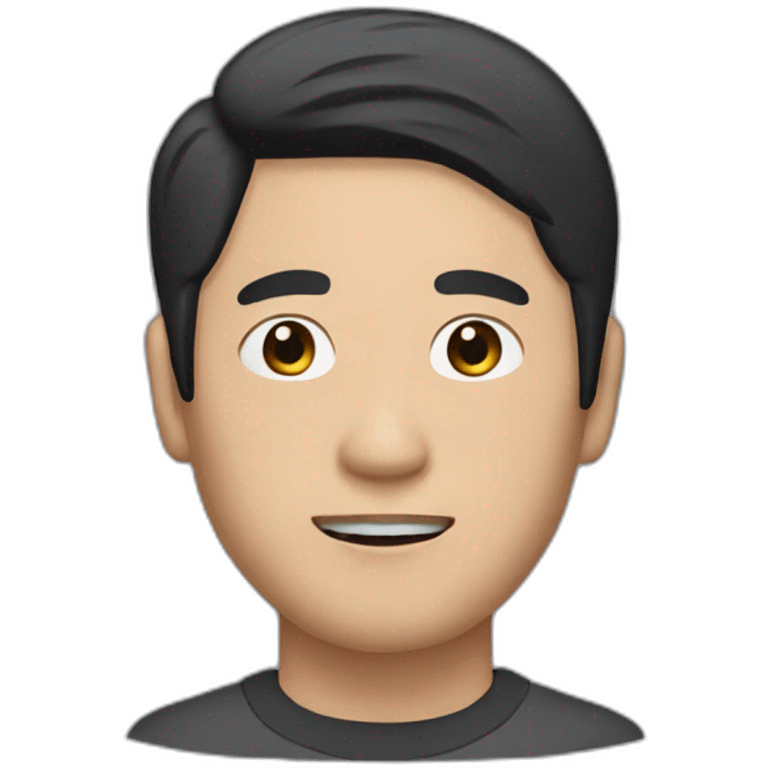 Asian Man with Black Hair and N95 Mask emoji