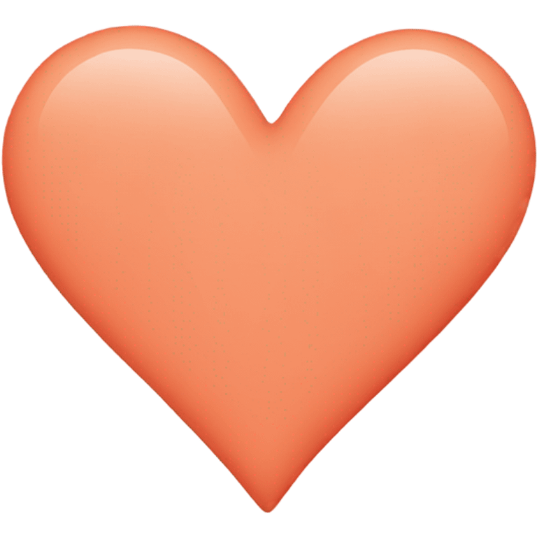 Plain salmon color heart emoji