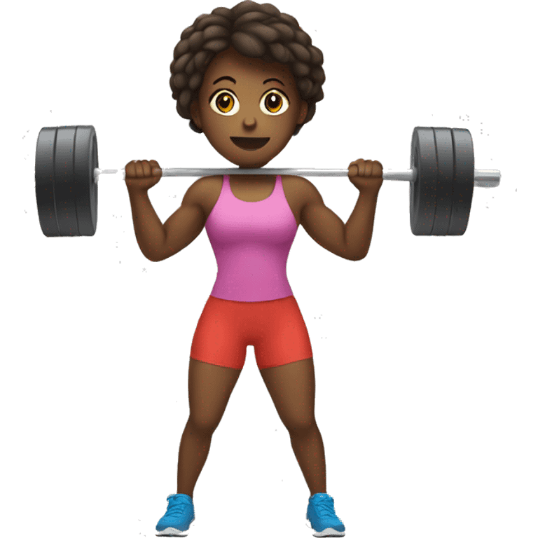 girl lifting weights emoji