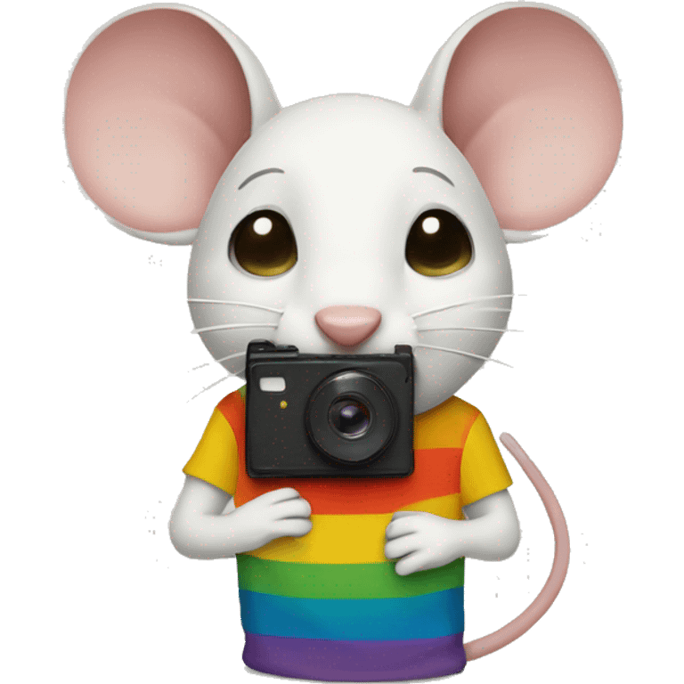 mouse using a polaroid camera  emoji