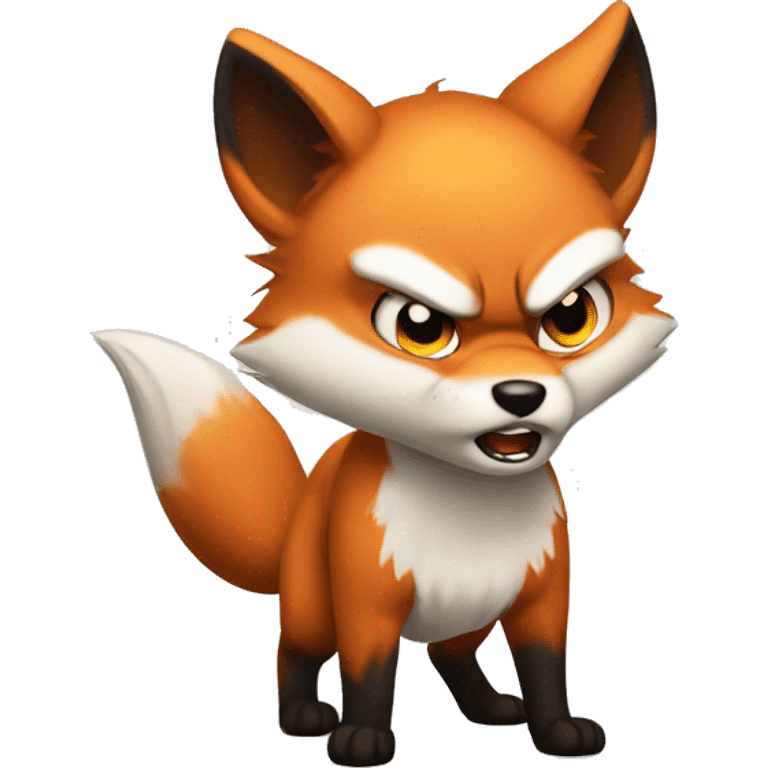 Angry Fox (chibi, cartoo) emoji