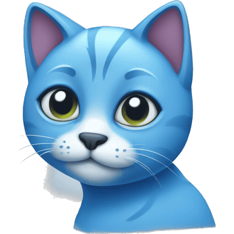 Blue cat emoji