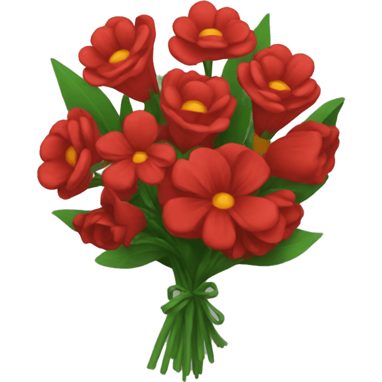 Red bouquet of flowers emoji