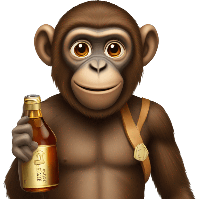 Monkey with Hennessy emoji