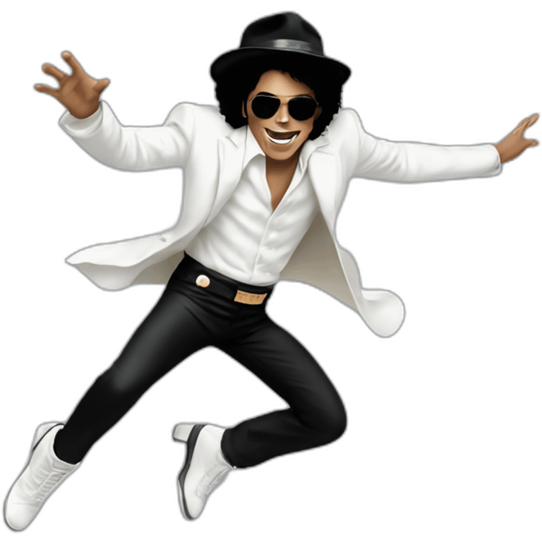 michael jackson dressed in white jumping emoji