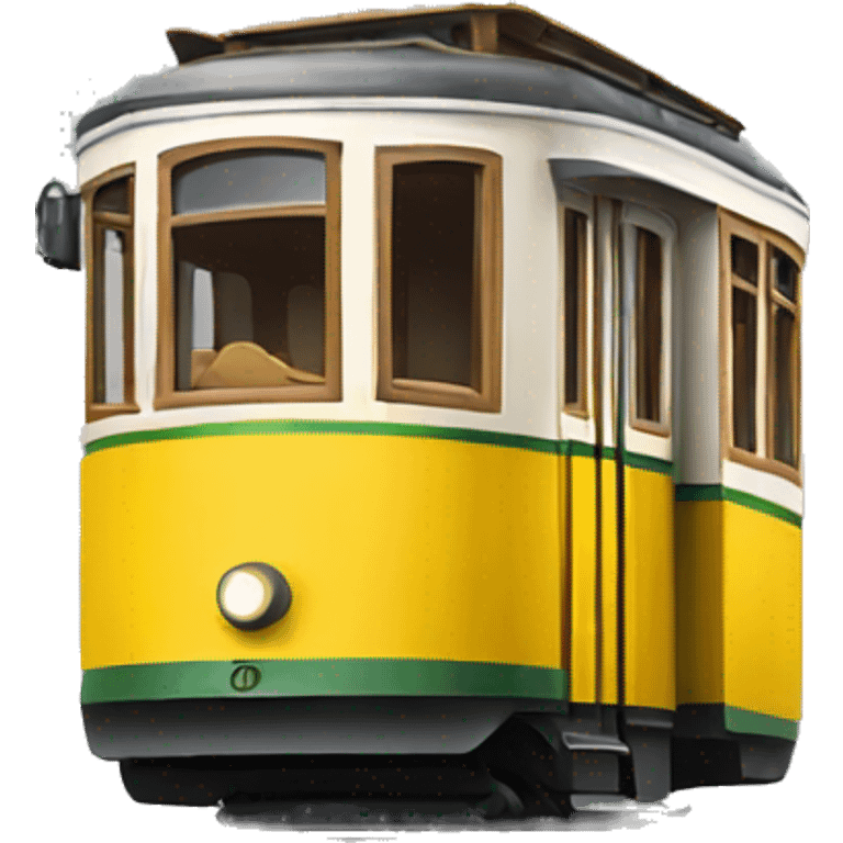 yellow lisbon old tram emoji