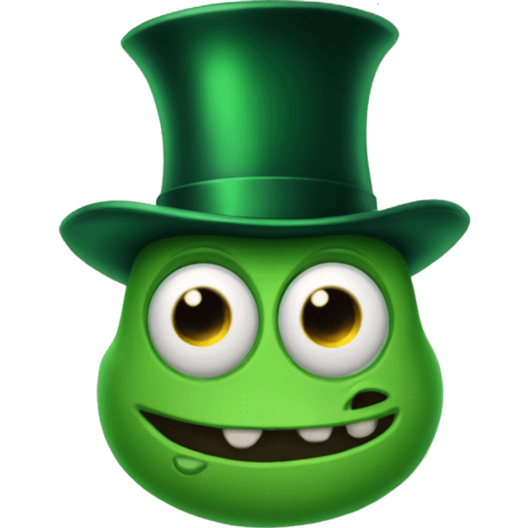 green tophat monste emoji