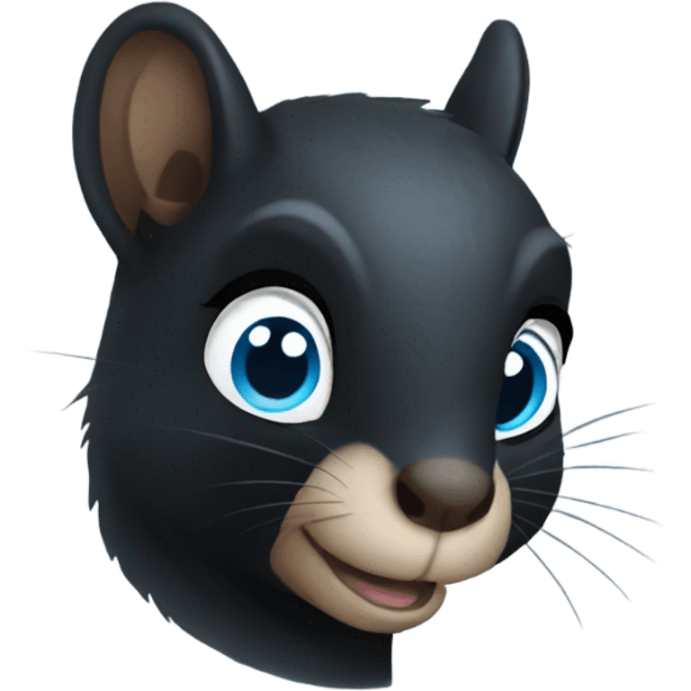 Black squirrel with blue eyes  emoji