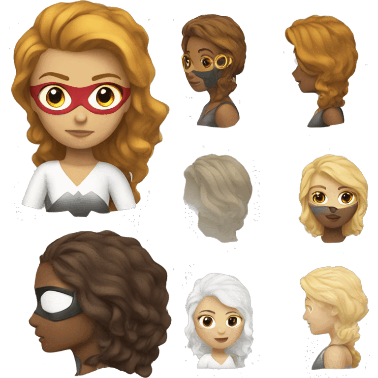 superhero female white emoji