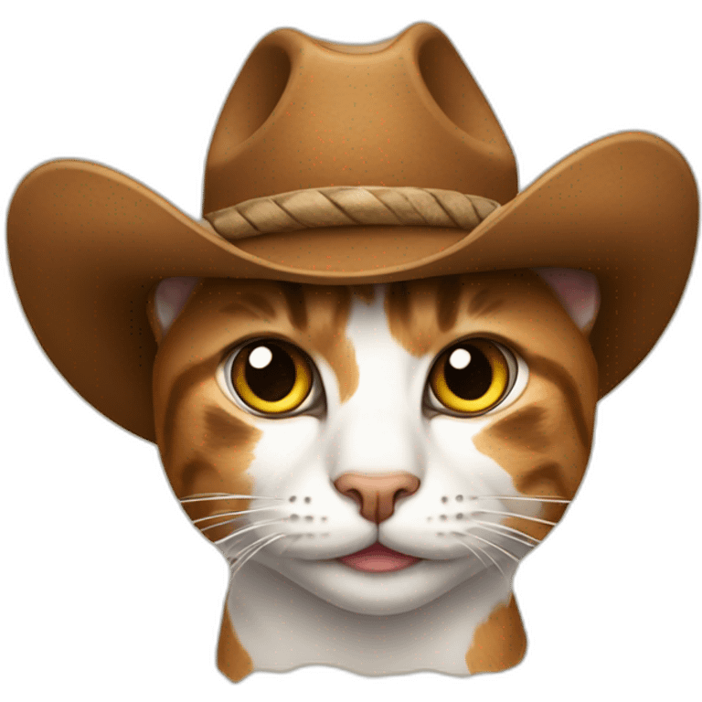 cat with a cow boy hat emoji