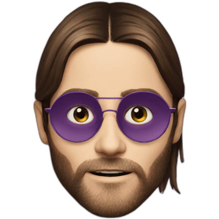 Jared Leto with face like eggplant emoji