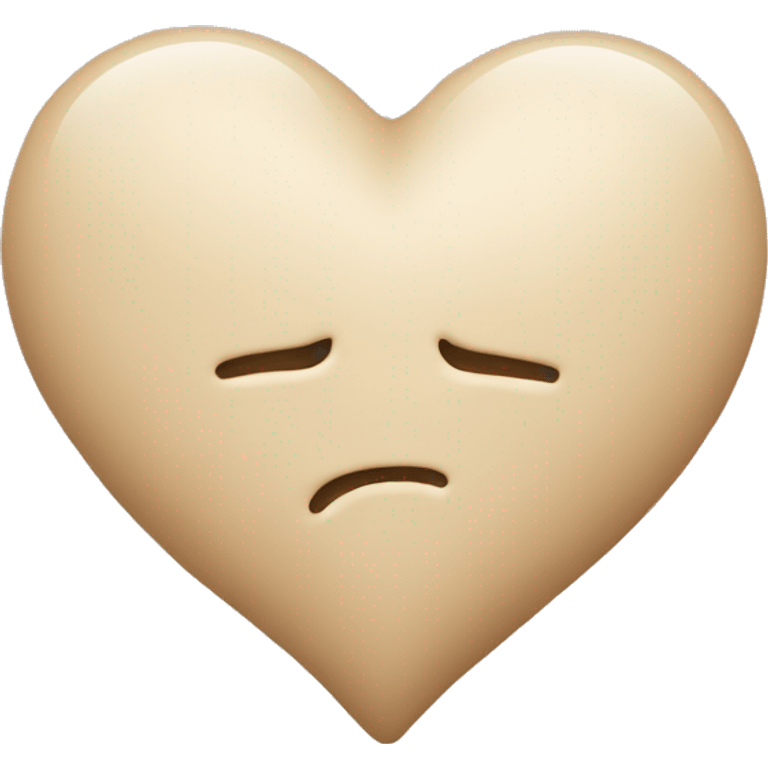 Beige love heart emoji