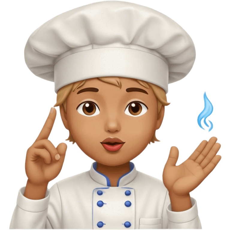 chef emoji blowing a kiss emoji