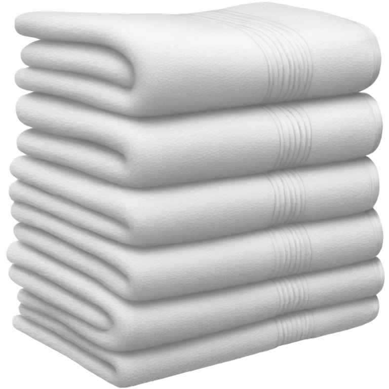 white stack of towels emoji