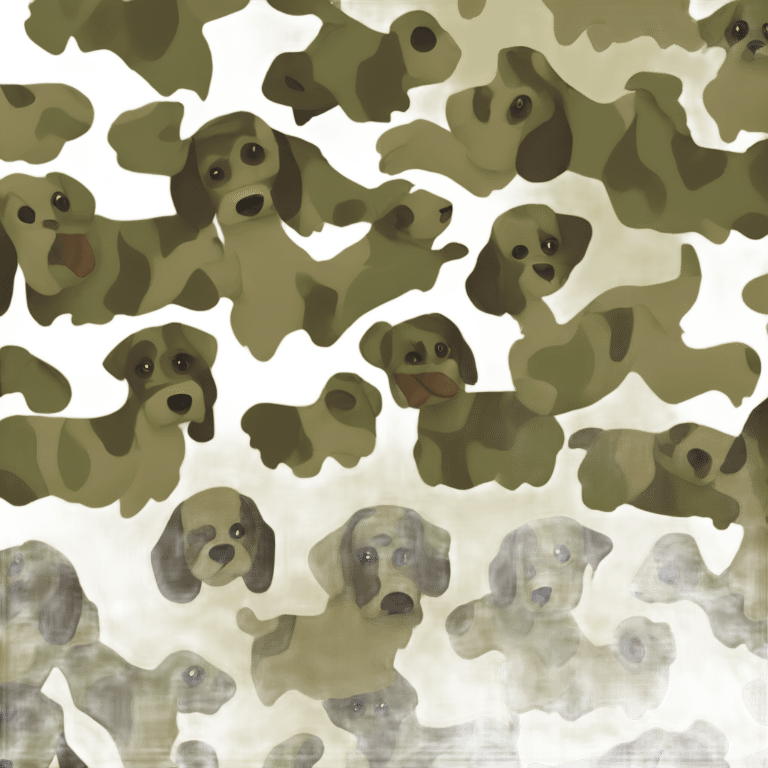 Dog in camouflage  emoji