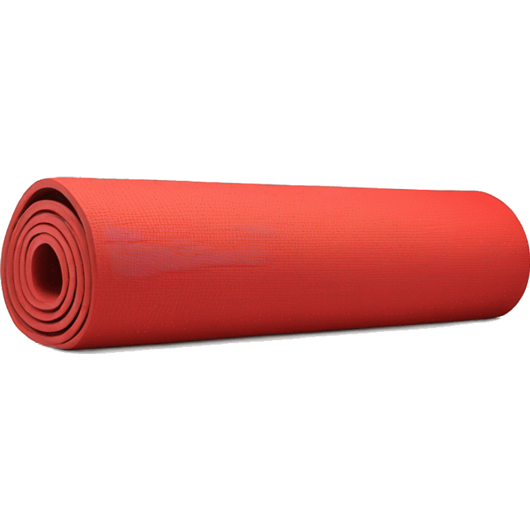 Red half rolled out yoga mat emoji