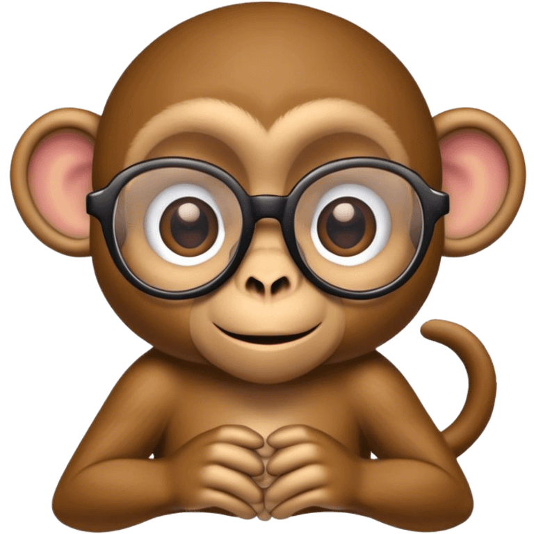 Singe avec des lunettes  emoji