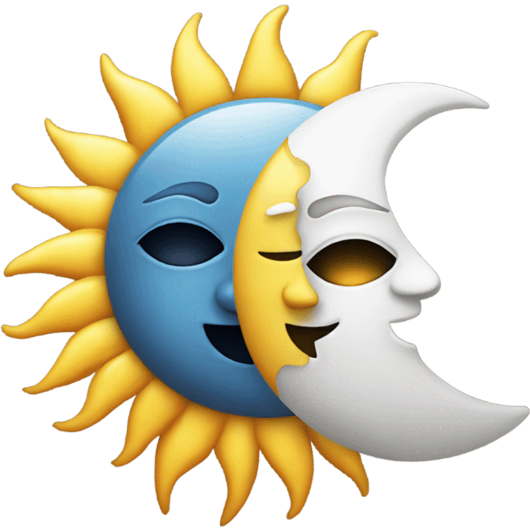 Sun and moon emoji