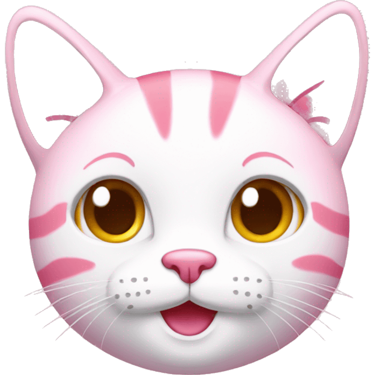 happy pink cat emoji