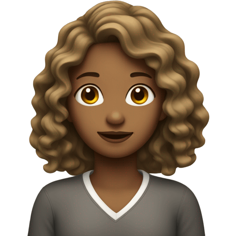 wavy haired girl emoji