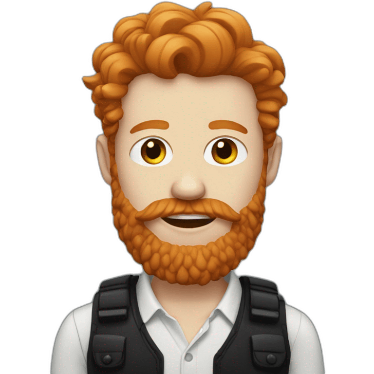 Ginger emoji with blackberry beard emoji