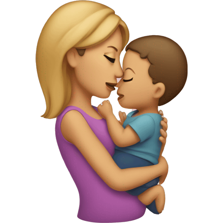 mom kissing baby emoji